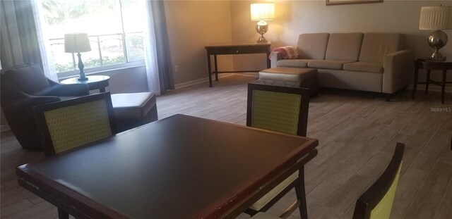 living room featuring hardwood / wood-style flooring