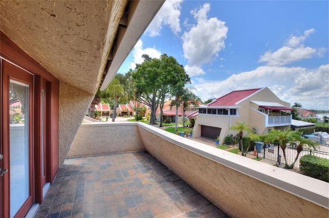 balcony featuring a residential view