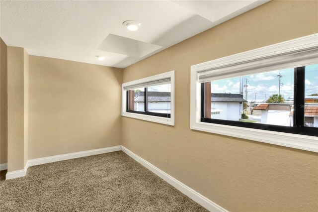 interior space featuring a textured ceiling and french doors