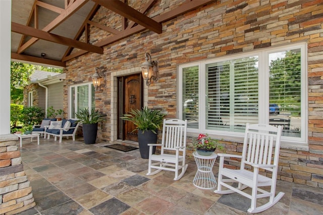 view of patio / terrace with a porch