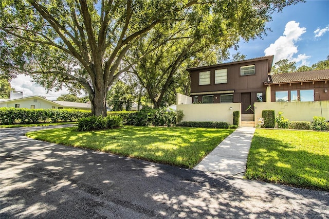 front of property with a front yard