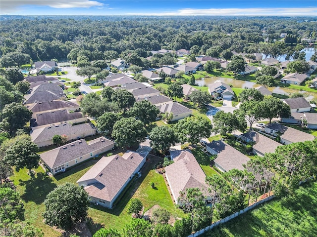 aerial view with a residential view