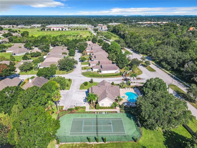 aerial view featuring a residential view