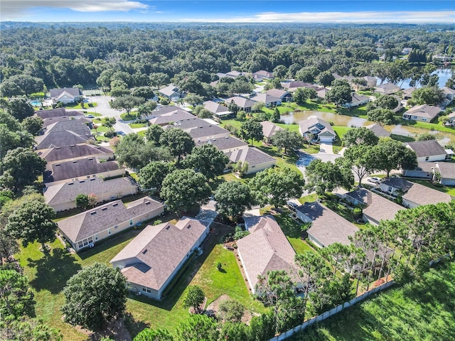 drone / aerial view with a residential view