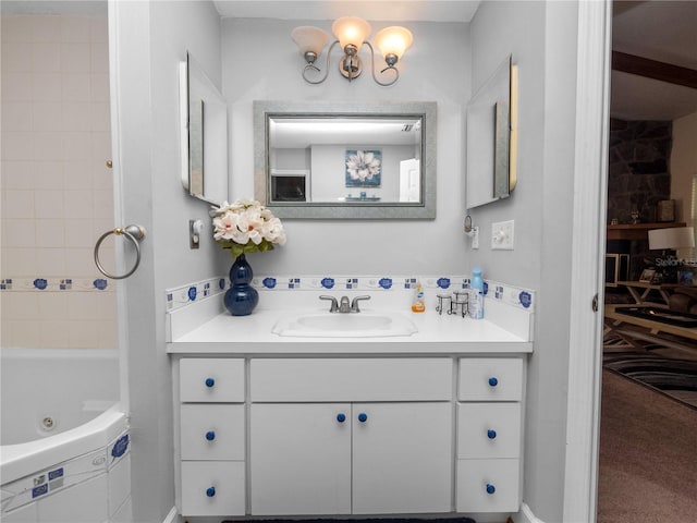 bathroom with vanity