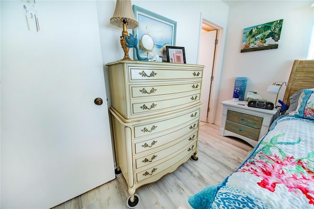 bedroom featuring light hardwood / wood-style flooring