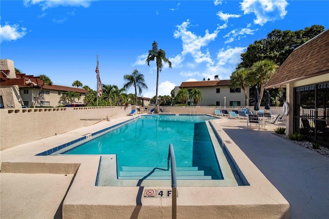 view of pool with a patio