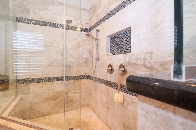 bathroom with walk in shower