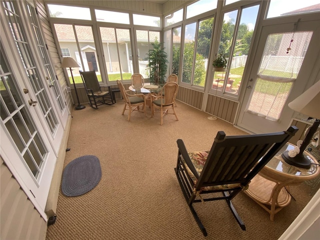 view of sunroom / solarium