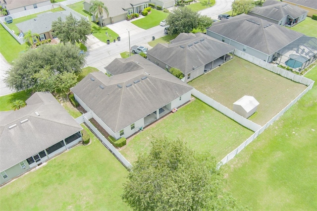 aerial view featuring a residential view