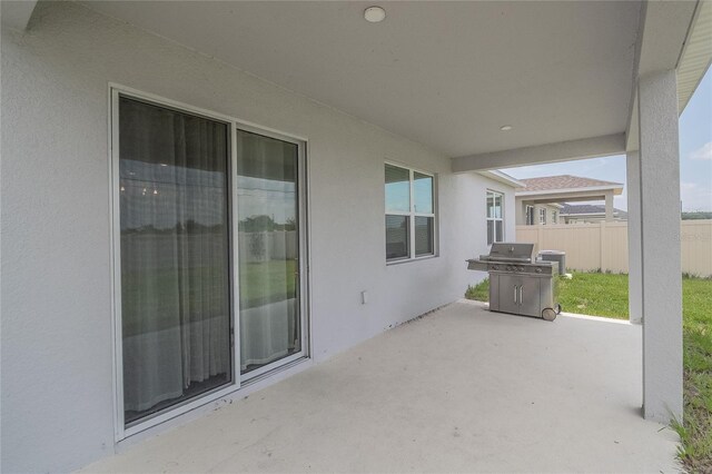 view of patio / terrace with area for grilling