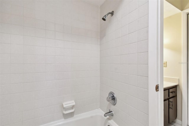 bathroom featuring bathing tub / shower combination