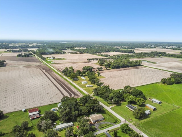 aerial view with a rural view