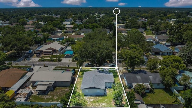 602 Taylor Blvd, Winter Haven, FL 33880 - aerial perspective of suburban area with property parcel outlined