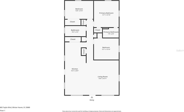 602 Taylor Blvd, Winter Haven, FL 33880 - floor plan / room layout