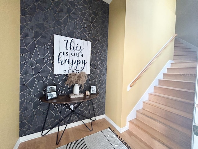 interior space with hardwood / wood-style floors