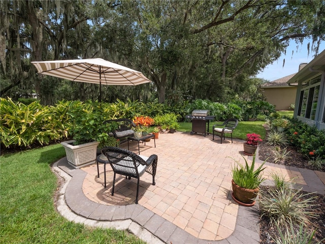 view of patio / terrace with grilling area