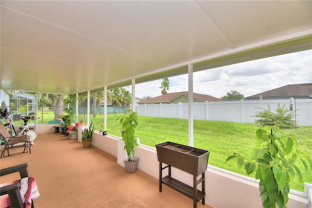 view of sunroom / solarium