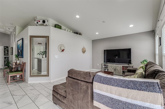 view of tiled living room