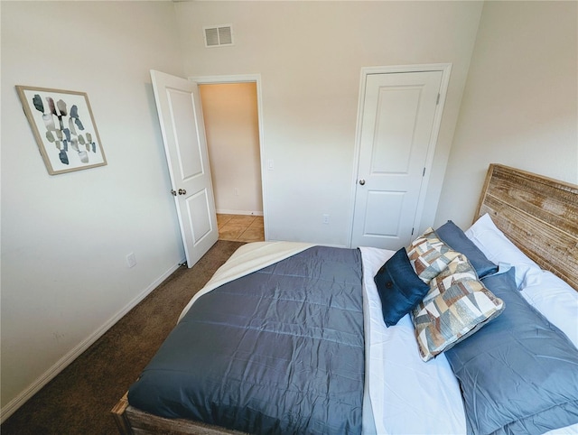 bedroom with carpet