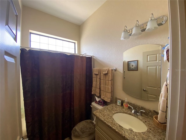 bathroom featuring toilet and vanity