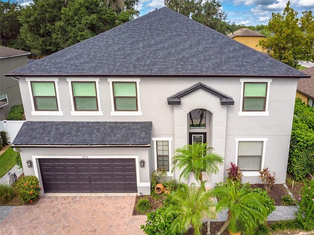 view of front of home featuring a garage