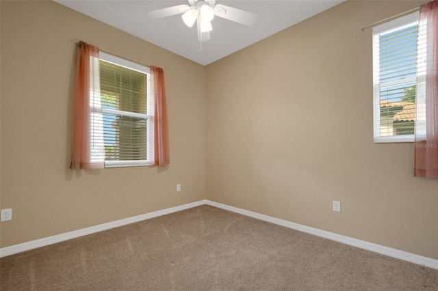 unfurnished room featuring carpet floors and a healthy amount of sunlight