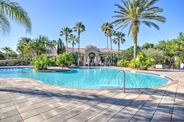 view of pool with a patio area