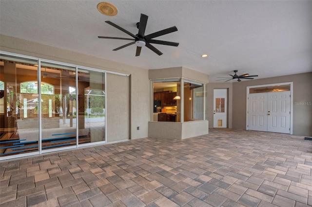 view of patio / terrace with ceiling fan