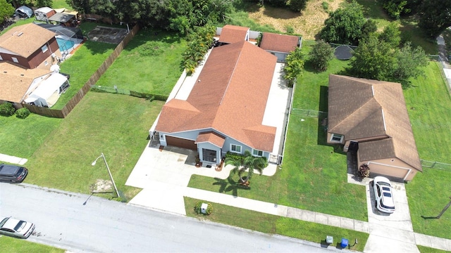 aerial view featuring a residential view