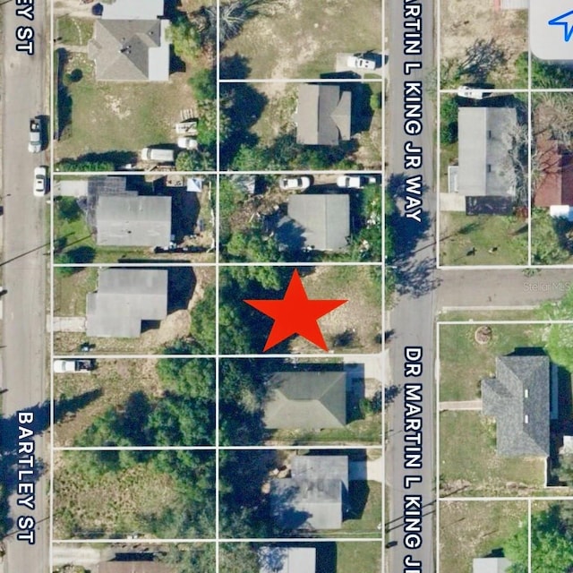 1918 Dr Martin L King Jr Way, Haines City, FL 33844 - aerial map of property and surrounding area featuring property boundaries highlighted