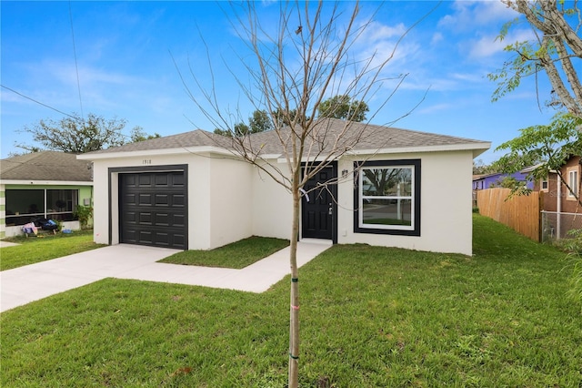1918 Dr Martin L King Jr Way, Haines City, FL 33844 - ranch-style home with driveway, a garage, stucco siding, and roof with shingles