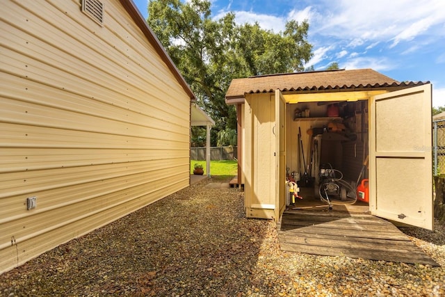 view of outdoor structure