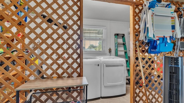 laundry room featuring independent washer and dryer