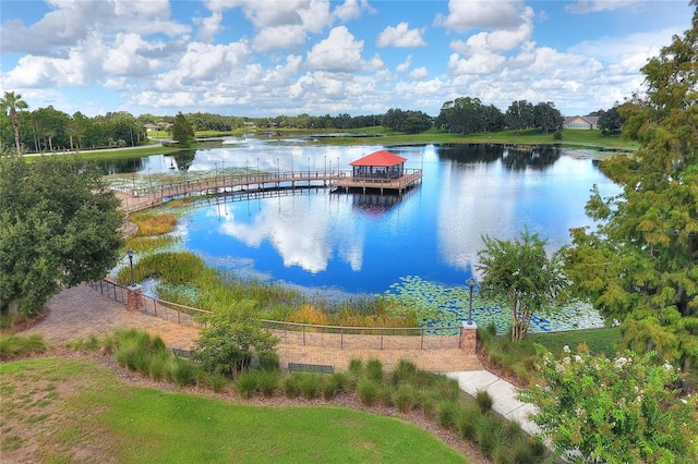 view of water feature