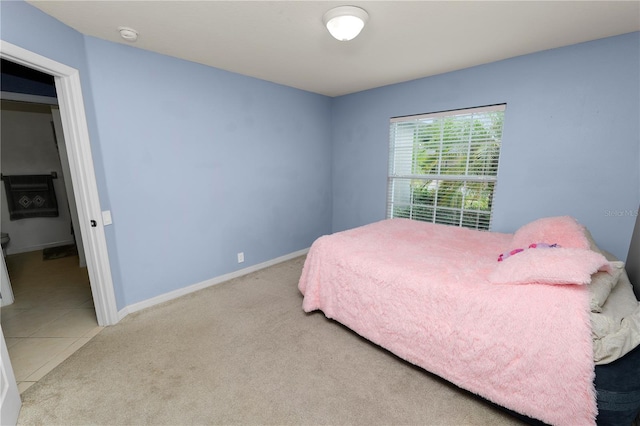 bedroom with carpet floors