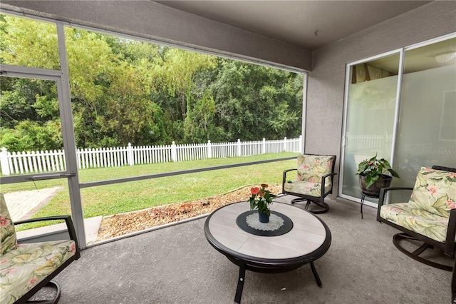 sunroom / solarium with plenty of natural light