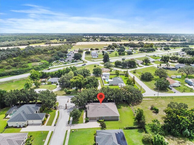 bird's eye view with a residential view