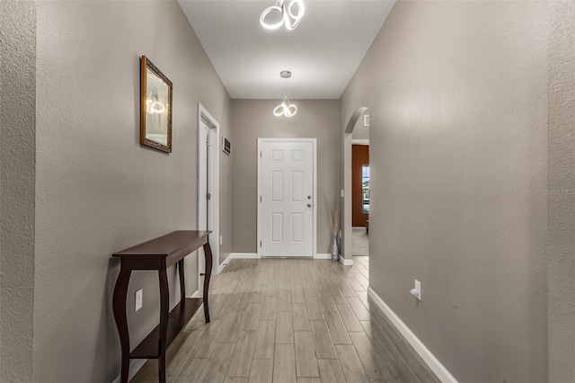 entryway featuring light hardwood / wood-style flooring