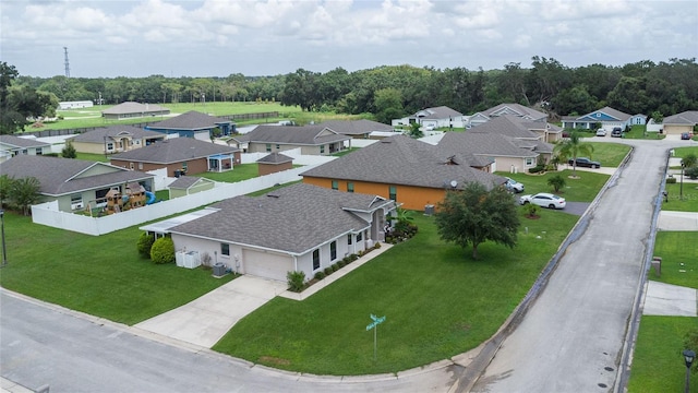 bird's eye view featuring a residential view