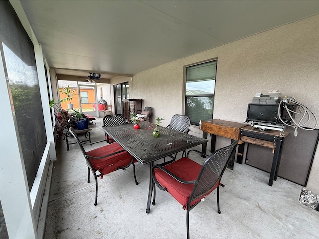 view of sunroom