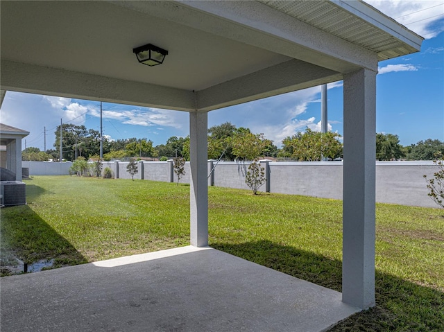 view of patio with cooling unit