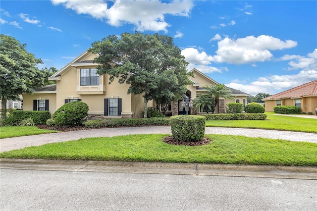 view of front of house with a front yard