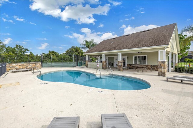 view of pool with a patio area