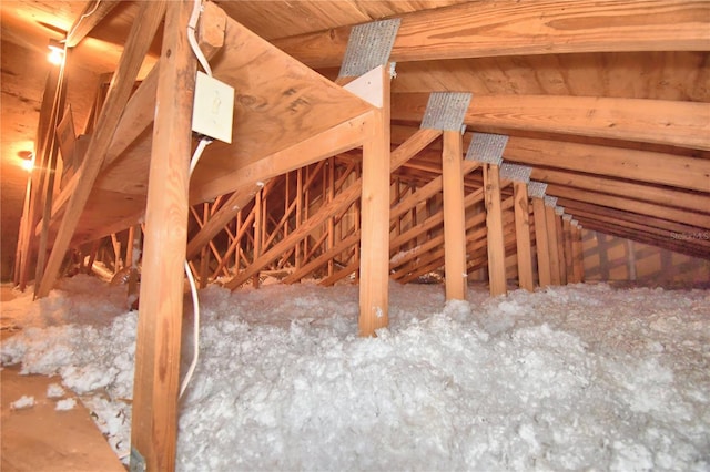 view of attic