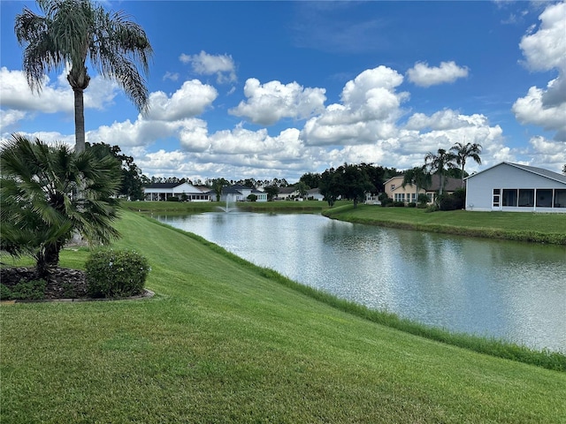 view of water feature