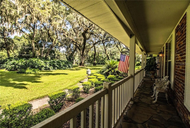 balcony with covered porch