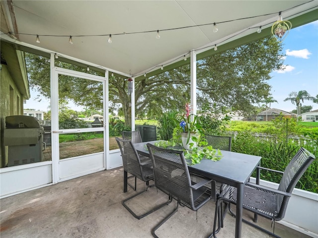 view of sunroom