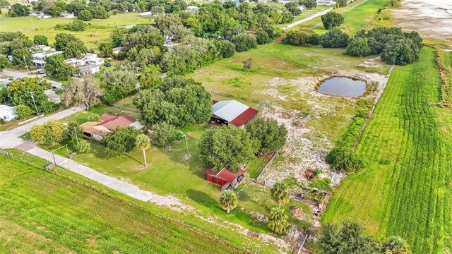 drone / aerial view featuring a rural view