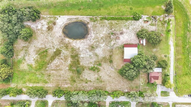 drone / aerial view with a rural view